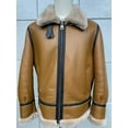 thumbnail image 5 of 2024 Man's Winter Fashion Warm Coat Genuine Sheepskin Lambskin Shearling Natural Leather Jacket 100% Real Wool Liner Plus Big Oversized,XL,Yellow, 5 of 9