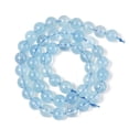 thumbnail image 5 of 2Strand Round Natural Aquamarine Bead Strands 8~9mm Hole: 1mm about 49pcs/strand 15.5 inch, 5 of 5