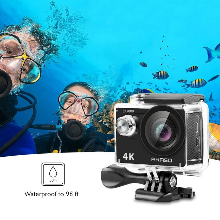 Akaso EK7000 Black 4K Ultra HD Waterproof Camcorder Sports Action