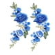 thumbnail image 2 of Parche De Flores Bordado, 2 Uds., Patrón Azul, Seda De Poliéster Decorativa, Parche Bordado De Costura Para Camisetas Y Bolsos, 2 of 7