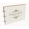 thumbnail image 7 of Darling Souvenir Personalized Engraved Laser Cut Wedding Guest Book Wooden Cover Sign-in Book Registry Guestbook Scrapbook-B7, 7 of 7