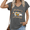 Dark Gray, variant on Women's Reading Is A Privilege V-Neck Short Sleeve T-Shirt Book Lover Floral Graphic Tee S-5XL Purple