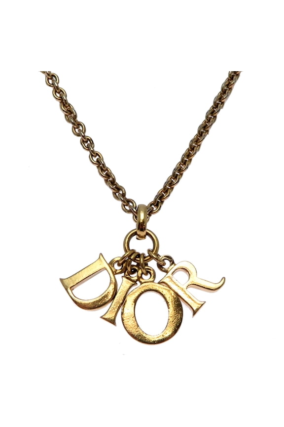 Pre-Owned Christian Dior Logo Women's Necklace GP