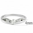 thumbnail image 2 of Womens Silver Rings High polished (no plating) 316L Stainless Steel Ring with AAA Grade CZ in Clear DA146, 2 of 5