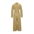 thumbnail image 5 of pstuiky Wide Leg Jumpsuits for Women, Jumpsuits for Wome One Piece Jumpsuits for Women Rompers Long Sleeve Jumpsuit for Women Bib Overalls Women with Pockets Khaki M, 5 of 6