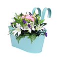 thumbnail image 4 of Hyasfey Metal Hanging Planter Window Flower Plant Holder with Drain Holes Removable Dual Hooks Flower Pot for Balcony Railing Fence, 4 of 7