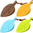 thumbnail image 1 of Whataatahia - Tope de puerta de silicona con forma de cuña, 4 unidades, diseño de hojas de dibujos animados, protector de dedos flexible y seguro, para el hogar y la oficina (verde, amarillo, azul,, 1 of 7