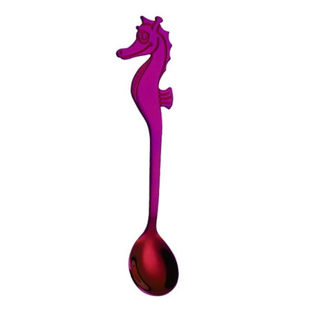 

Hloma Coffee Spoon Sea Horse Shape Polished 304 Stainless Steel Parties Events Dessert Spoon for Appetizers