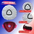 thumbnail image 4 of Mop Heads Replacements for Ocedar, Mop Replace Head for o Cedar Easywring 1 Tank, Spin Mop Replacement Head Mop Heads Include 4 Pack Spin Mop Refills, 1 Mop Handle,1 Pack Scrubber Mop Head,1 Mop Base, 4 of 5