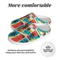 thumbnail image 6 of Daiia Colorful Hawaii Palms Print Women’s Fuzzy Slippers Memory Foam Lightweight House Shoes Cozy Loafer Flannel House Shoes-37/38, 6 of 7