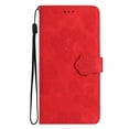 thumbnail image 2 of Leather For Apple iPhone 14 Pro Case Flower Embossed 3-card  Flip Wallet Leather Case with Card Holder Magnetic Closure ,Detachable Wrist Strap,Shockproof Phone Cases Cover,Red,For iPhone 14 Pro, 2 of 10