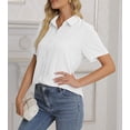 thumbnail image 3 of Blusa de mujer Camisas de cuello en V Blusas elegantes de manga larga Camisa de gasa, 3 of 6