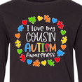 thumbnail image 4 of Inktastic I Love my Cousin Autism Awareness Long Sleeve Youth T-Shirt, 4 of 5