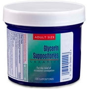 Glycerin Laxative Suppositories, Adult Size, 100-Count