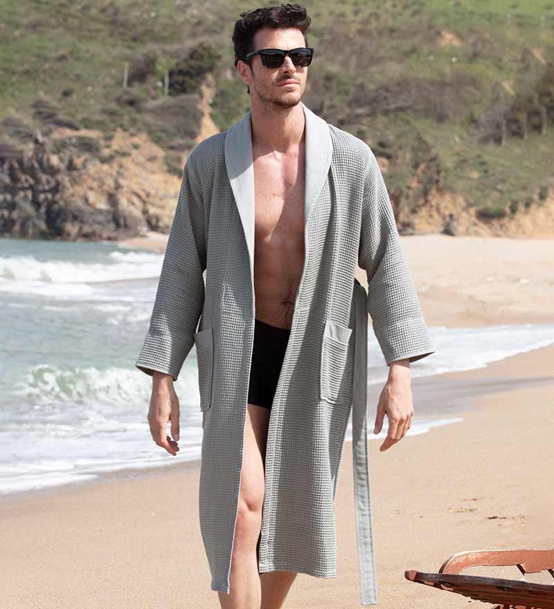 light waffle dressing gown