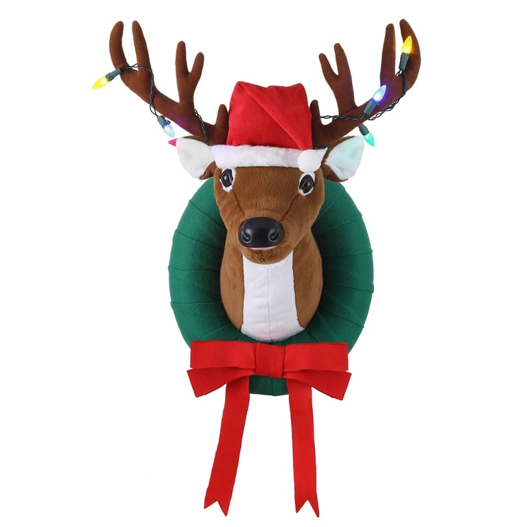 Mr. Christmas Animated Singing Reindeer Decoration, Red - Walmart.com