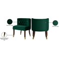 thumbnail image 5 of Meridian Furniture Perry Collection Chaise de Salle à Manger en Velours, Verte (Ensemble de 2), 5 of 5