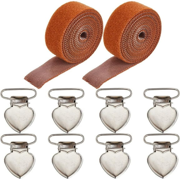 2 Set 10Pcs Canvas Stretch Clips Scroll Rod Side Tension Clip Set Adjustable Hand Embroidery Needlework Stitch Embroidery Frame Artwork Sewing Gadgets for DIY Quilting Projects DIY