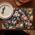 thumbnail image 5 of Pioneer Flower Floral Print Pattern Summer Placemats Table Placemats Set Of 4-Linen Kitchen Washable Placemats Table Mats 12x18 Inch Non-Slip Heat Resistant, 5 of 5