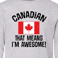 thumbnail image 4 of Inktastic Canada Flag Awesome Canadian Long Sleeve Youth T-Shirt, 4 of 5