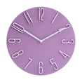 thumbnail image 2 of 10 productos de calidad de madera Reloj de pared silencioso digital moderno clásico para Violeta, 2 of 8