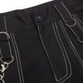 thumbnail image 6 of ZQUUVOU Men's Casual Slim Fit Punk Gothic Pockets Patch Buckle Zipper Pants Trousers B-Black, 6 of 8