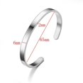 thumbnail image 5 of Minimalist Stainless Steel Bangle For Men 4mm 6mm 8mm Width Opending Bracelet Homme High Quality Man Hand Jewelry Accessories, 5 of 6