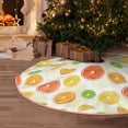thumbnail image 5 of Sikiie Colorful Lemons Nativity Christmas Tree Skirt, Jesus Christian Winter Holiday Tree Mat Decoration(30-48IN), 5 of 6