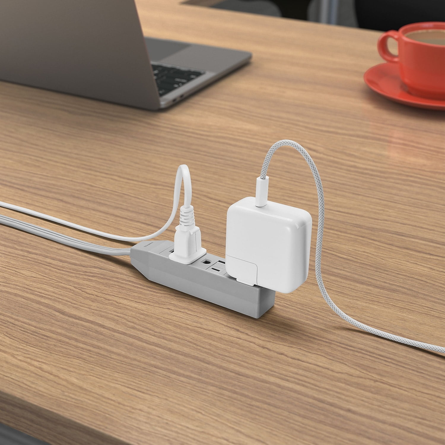 Staples TECH 15' Extension Cord 3-Outlet 16 AWG Gray 2/Pack (ST62347)