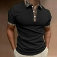thumbnail image 2 of Vedolay Mens Shirts Men's Short Sleeve Golf Polo Shirts Quick Dry T-Shirts Wicking Slim Fit Gym Workout Tees,Black 3XL, 2 of 3