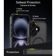thumbnail image 4 of for iPhone 16 Case, Compatible with MagSafe, Translucent Matte Shockproof Anti-Slip Anti-Fingerprint Pocket-Friendly Phone Case Cover - Normal Black, 4 of 7