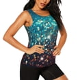 thumbnail image 2 of Fotbe Colorful Rainbow Glitter Blusas Sin Mangas para Mujer – Estilo Casual, Corte Suelto, Slim-Fit, Cuello Redondo Deportivo, Tops de Verano para Gimnasio y Yoga-X-Large, 2 of 7