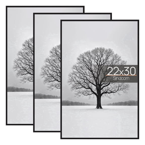 Sindcom 22x30 Picture Frames , Gallery Wall Poster Frames Set of 3 , Black