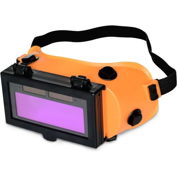 Welding Goggles Auto Darkening with Flip Up Lens, Solar Welder Goggles Welding Eye Mask with 2 Sensors for TIG MIG MMA Plasma
