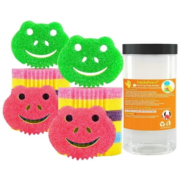 Microfiber Scrub Sponges, KISPATTI Non-Scratch Dishes Washing Cloth Reusable Scouring Pads, 10 Pack