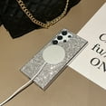 thumbnail image 2 of for Samsung Galaxy S24 Ultra Magnetic Case, Fashionable Sparkle Glitter Case Compatible with MagSafe Charging, Anti-Scratch Shockproof Phone Cover for Galaxy S24 Ultra Plating Bumper Bling Case,Silver, 2 of 10