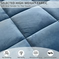 thumbnail image 4 of WOOW DEPOT Sherpa Fleece King Comforter Reversible, 1 PCS, Heavy 8.1lbs Quilted Bedding Warm Cozy Machine Washable, Haze Blue, 4 of 9