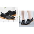 thumbnail image 3 of Women's Shoe Leather Classic Lace Up Dress Low Flat Heel Oxford, 3 of 4