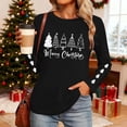 thumbnail image 4 of Craaazy Christmas Round Neck Long Sleeve Xmas Printed Shirts Funny Merry Christmas Sweatshirt Women's Tops Gifts, 4 of 9