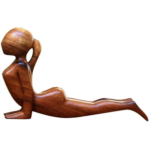 FYBTOFYBTO Natural Wood Human Body Figure Yoga Meditation Sculpture, Brown  Yoga GymnaFYics Poses Wood Handmade Carving Ornaments Sculpture for Desk  Office Home Decor Gifts for Yoga LoversFY-001 
