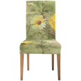 thumbnail image 2 of ZHANZZK Vintage Watercolor Floral Yellow Rose Stretch Chair Cover Protector Seat Slipcover for Dining Room Hotel Wedding Party Set of 6, 2 of 6