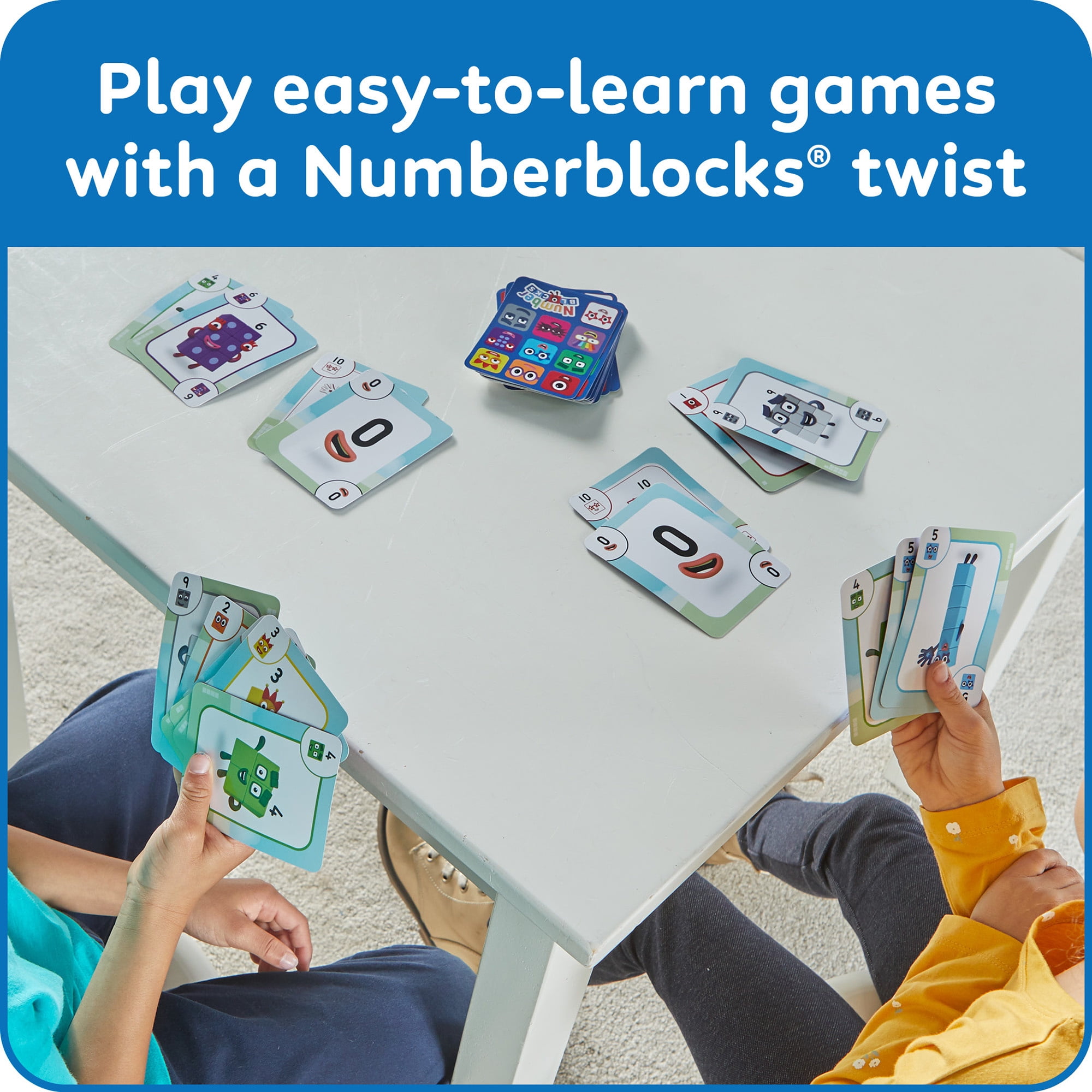 Hand2mind Numberblocks Playing Cards Math Games Kids, 6.75 x 5 x 1.75", Cardboard 54 Piece
