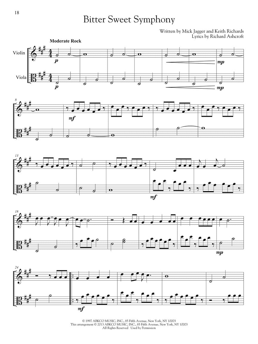 Hal Leonard Big Book of Violin & Viola Duets String Duet Series Softcover