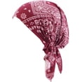 thumbnail image 2 of Women Stretch Cotton Print Sleep Turban Hat Headwear Scarf Chemo Beanie Cap For Cancer Hair Loss, 2 of 2