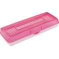 thumbnail image 2 of Storex Plastic Stretched Pencil Box – Lightweight School Supply Case for Students, Grade School to College, Red, 2 of 4
