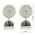 thumbnail image 2 of Efulgenz Indian Oxidized Jewelry Boho Vintage Tribal Crystal Jhumka Earrings for Women, 2 of 4