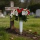 thumbnail image 5 of Cemetery Flowers 18-Head Rose Bouquet With Bucket Decoration, 5 of 7