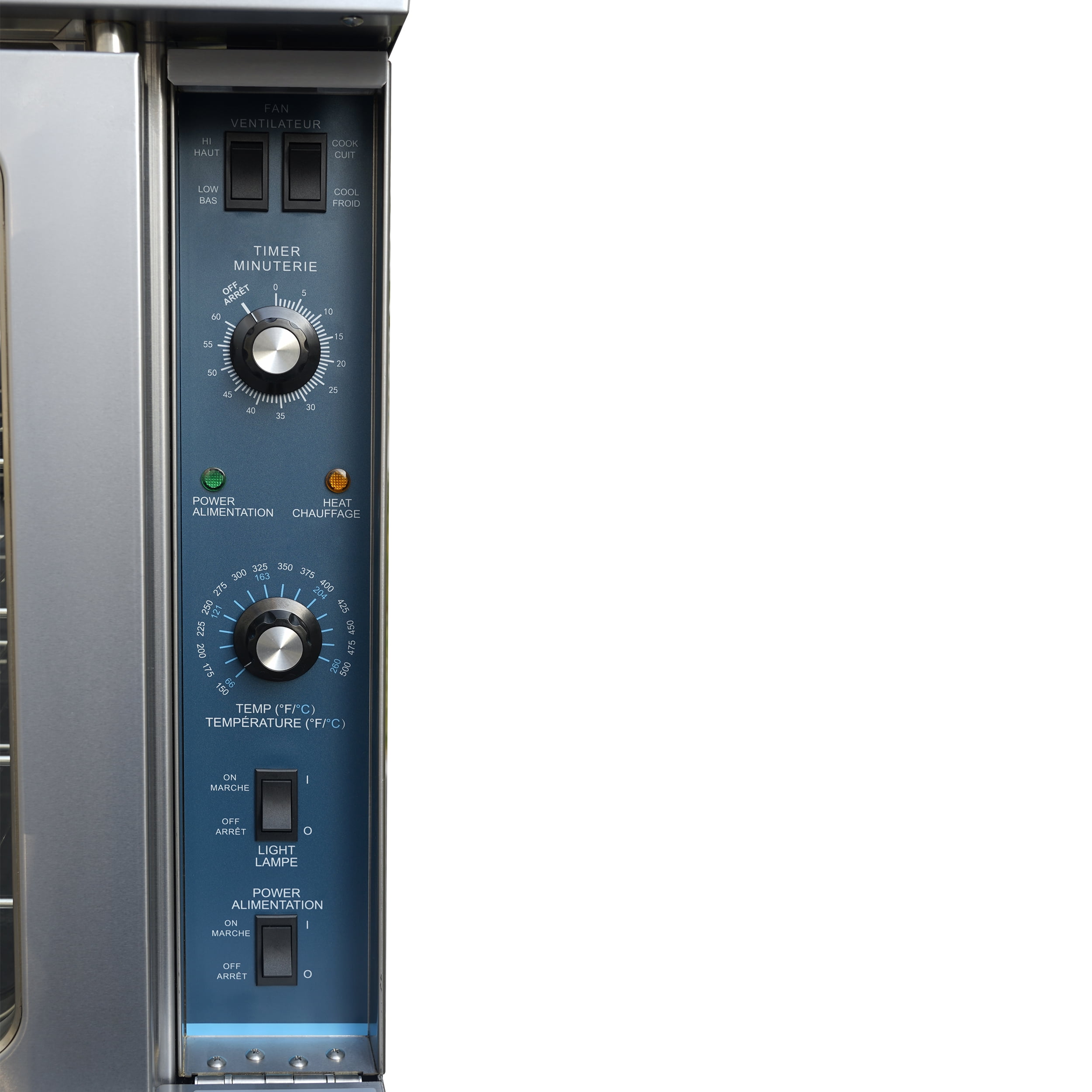 Forno Commerciale Convection Gas Oven, 3 burners 54,000 BTU, 150–500°F, stainless steel, NG/LP convertible