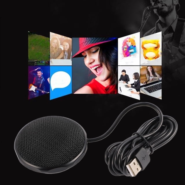 unbranded Micrófono Condensador Omnidireccional Para Computadora Con Tarjeta De Sonido