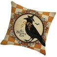 thumbnail image 1 of Toystoory Funda de almohada decorativa, decoración de Halloween, funda de almohada acogedora con patrón de calabaza, funda de cojín cuadrada para sofá, Decoración del hogar diez SXYM42 Toystoory HA060851-10B, 1 of 6